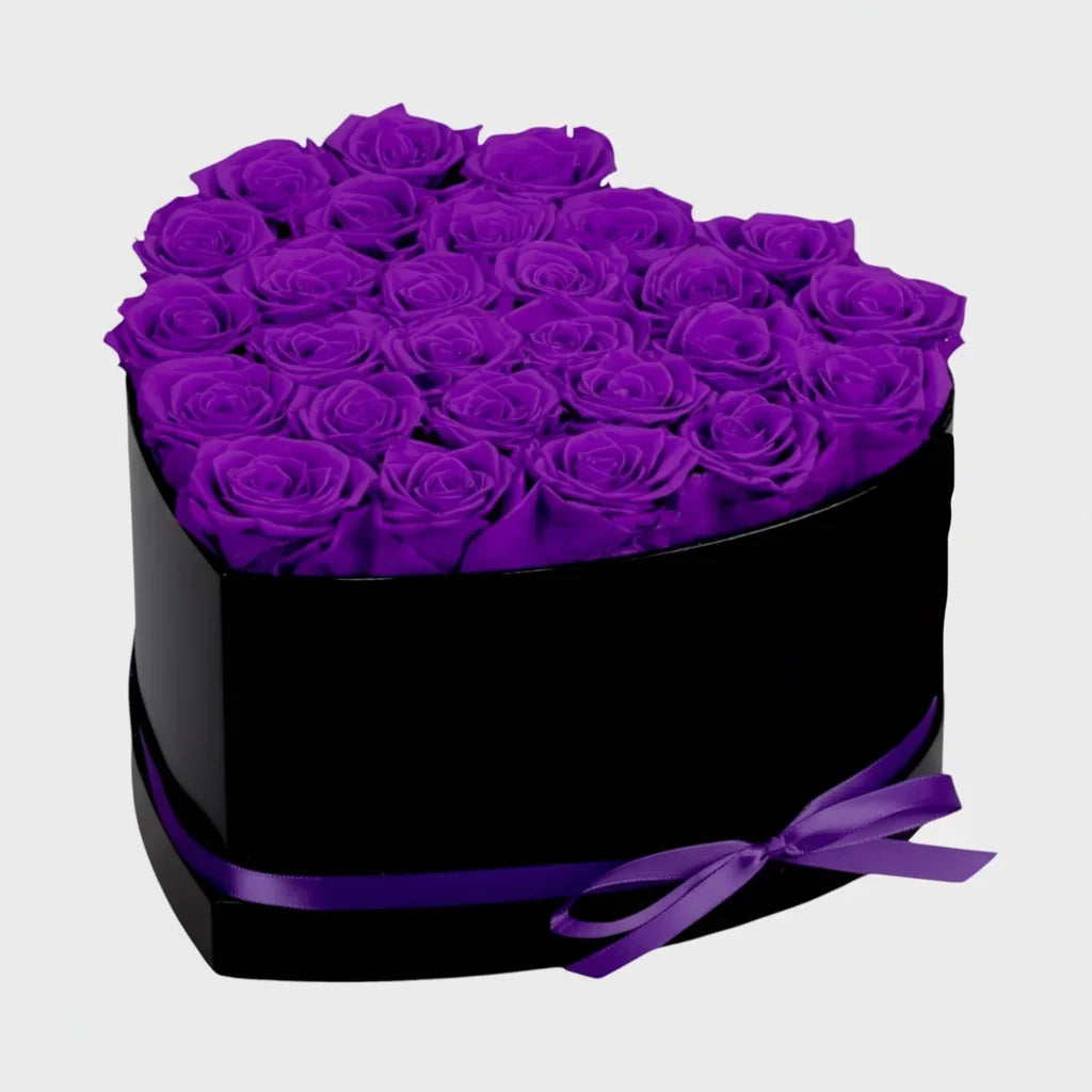 Mothers Day Rose Box Artificial Flower Heart Gift Her Decor