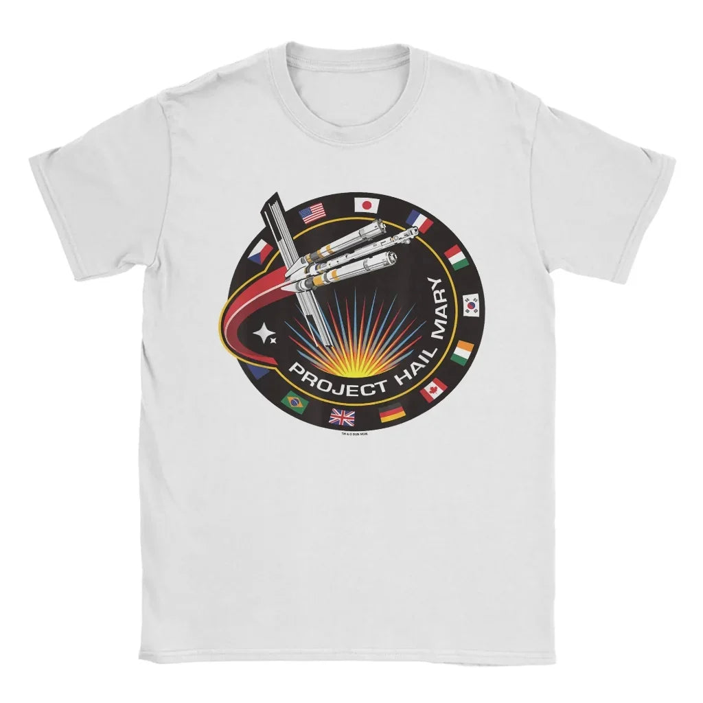 T Shirt Graphic Funny Space Design Project Rocky Casual Tee