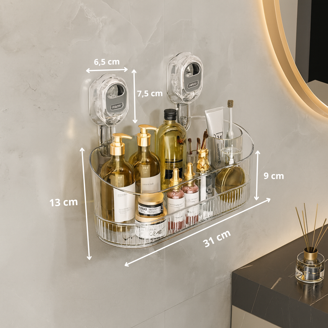 Wall Shelf Adhesive No Drill Kitchen Bathroom Storage Organizer