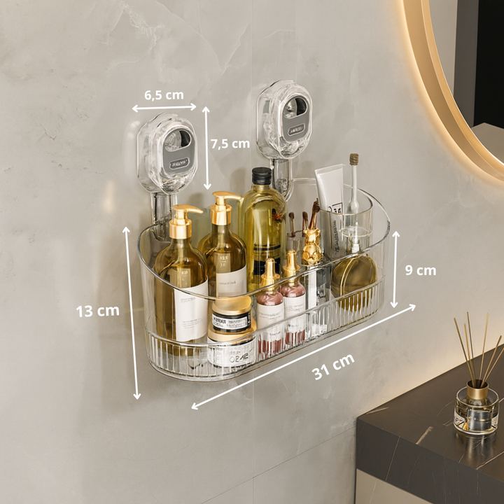 Wall Shelf Adhesive No Drill Kitchen Bathroom Storage Organizer