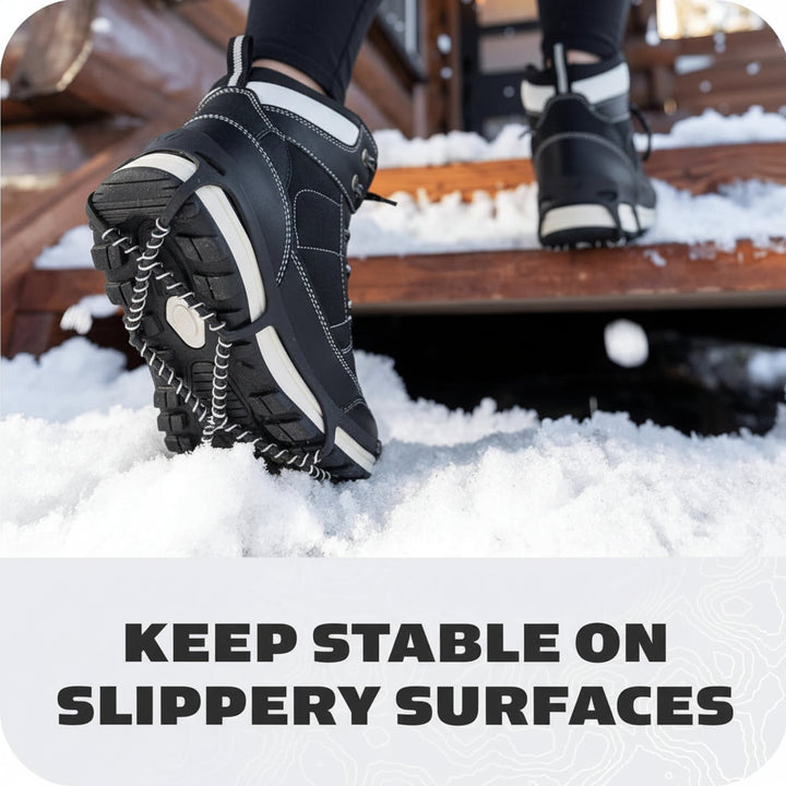 Ice Cleats Traction Spikes Shoes Steel Coil Anti Slip Grips