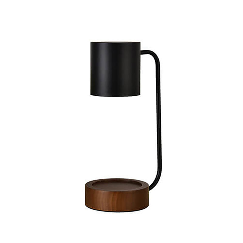 Japanese Minimalist Table Lamp | Wood &amp; Metal Design