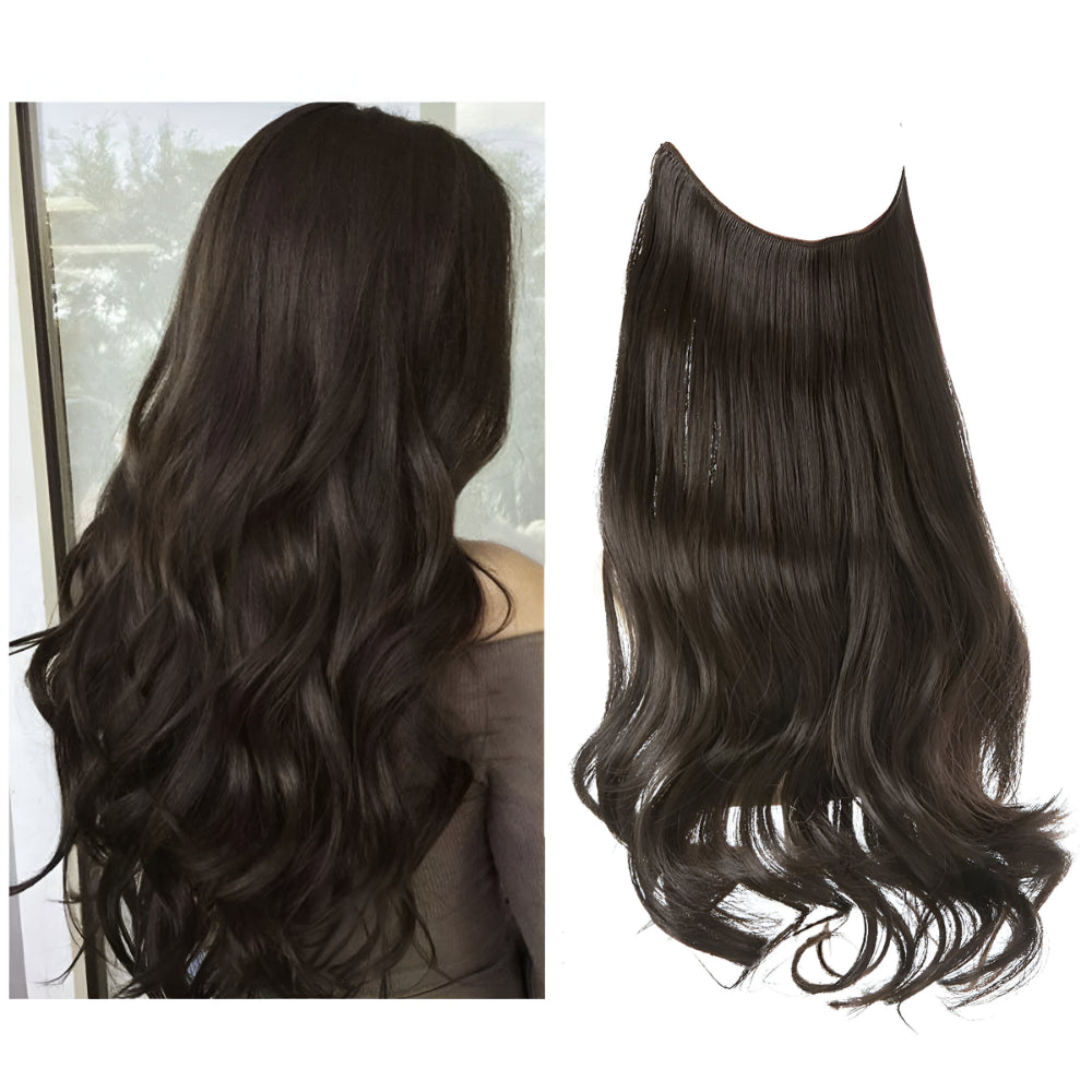 Hair Extensions Natural Wavy Human Hair Clip-In Long Volume Set