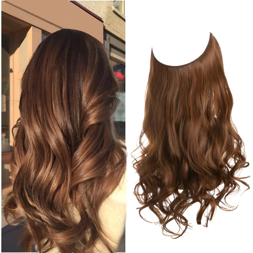 Hair Extensions Natural Wavy Human Hair Clip-In Long Volume Set