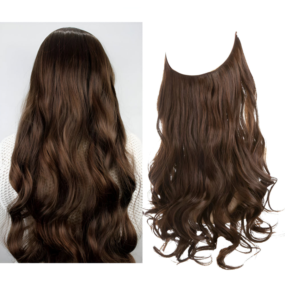 Hair Extensions Natural Wavy Human Hair Clip-In Long Volume Set
