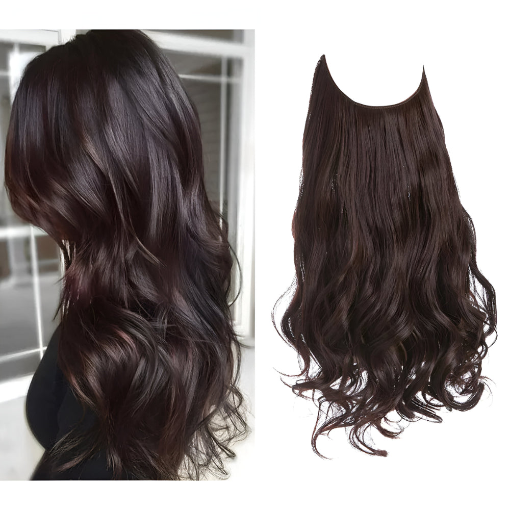 Hair Extensions Natural Wavy Human Hair Clip-In Long Volume Set