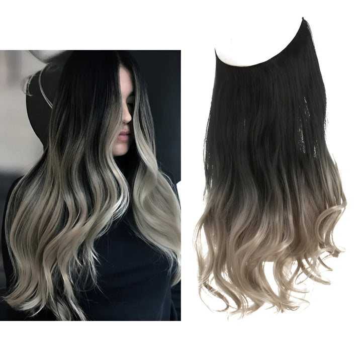Hair Extensions Natural Wavy Human Hair Clip-In Long Volume Set