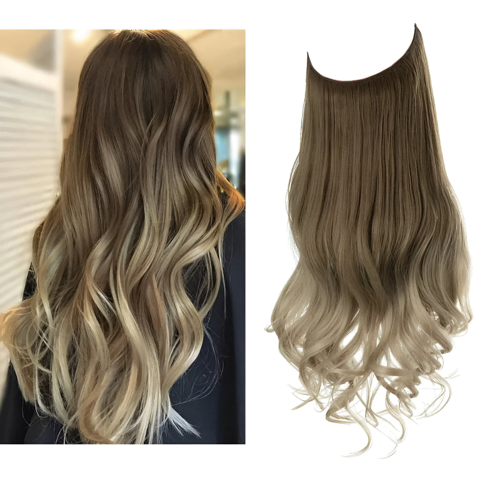 Hair Extensions Natural Wavy Human Hair Clip-In Long Volume Set