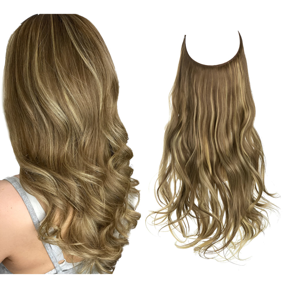 Hair Extensions Natural Wavy Human Hair Clip-In Long Volume Set