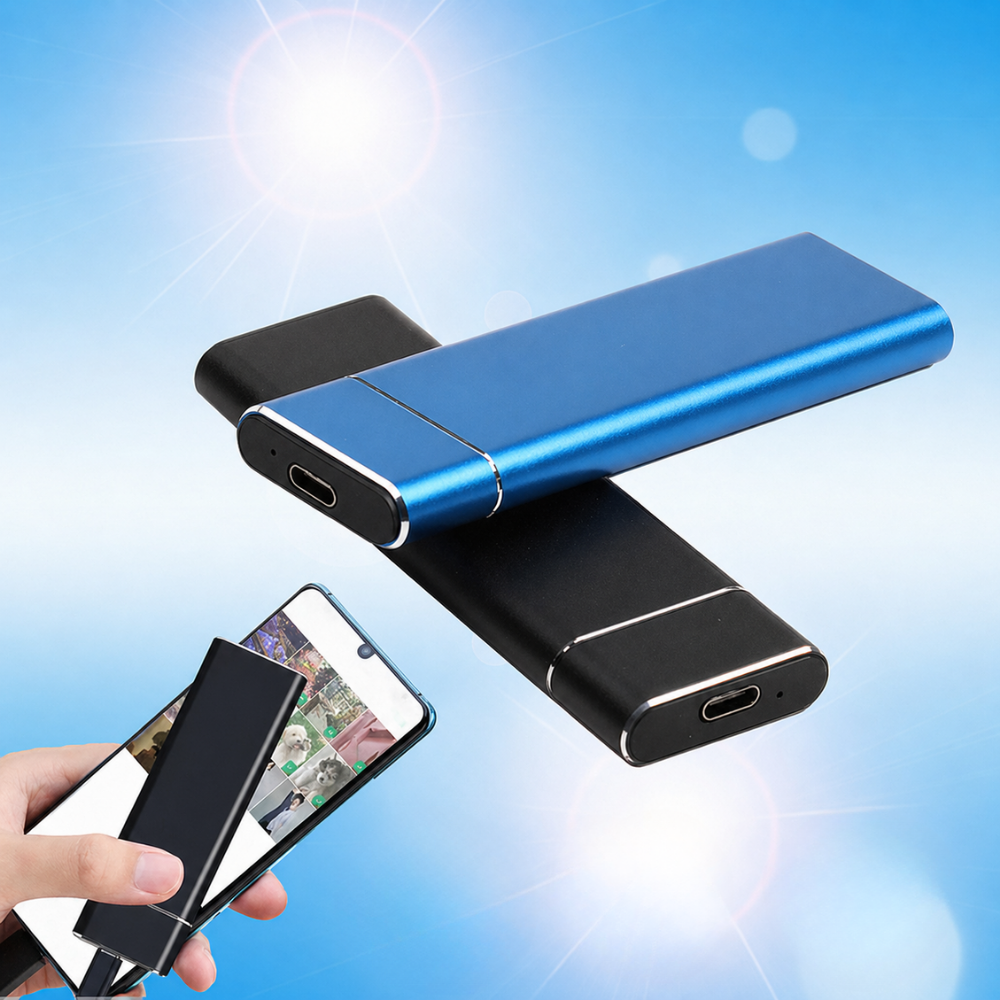 External Hard Drive Portable USB C Ultra Thin 500GB Storage