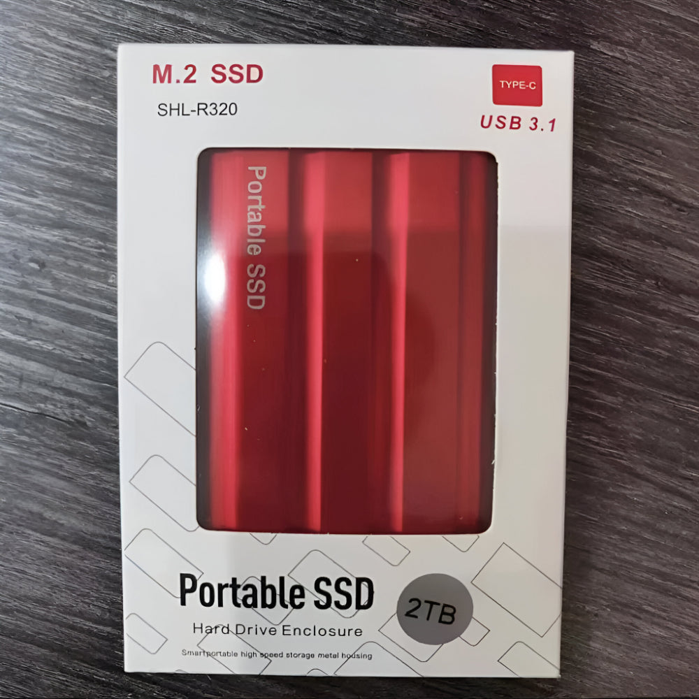 SSD External Drive Portable Storage Device Metal Enclosure