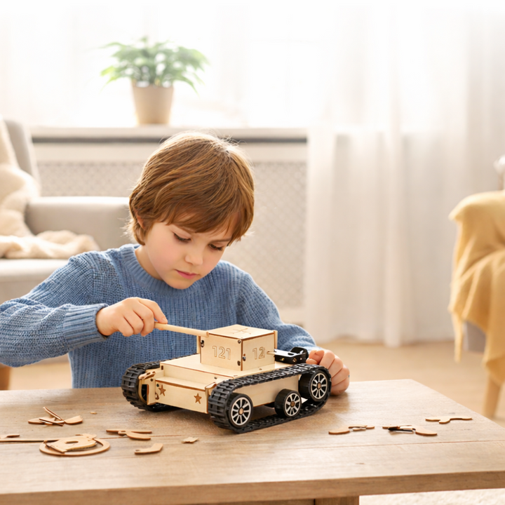 STEM Learning Toy Wooden DIY Car Building Kit Kids