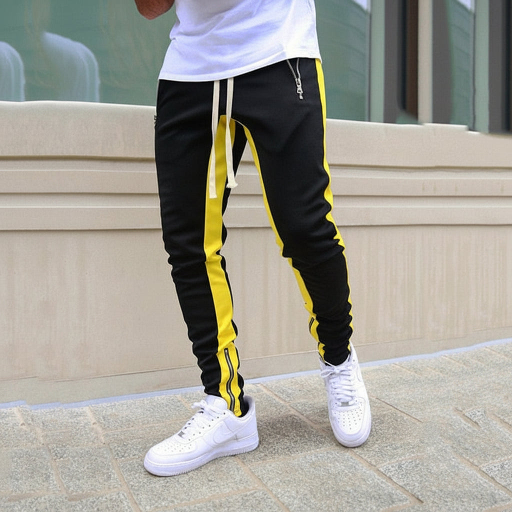 Joggers Men Slim Fit Side Stripe Athletic SweatPants