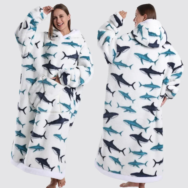 Blanket Hoodie Oversized Wearable Hooded Blanket Adult