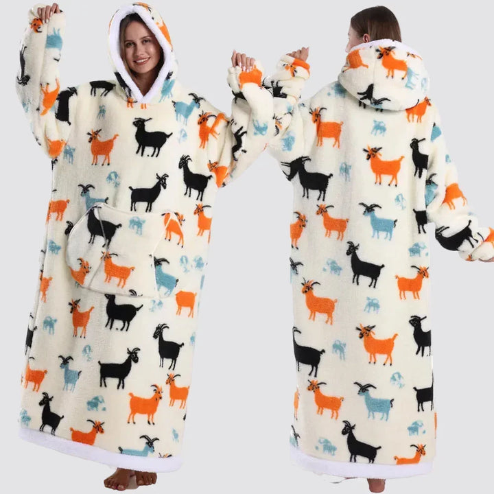 Blanket Hoodie Oversized Wearable Hooded Blanket Adult