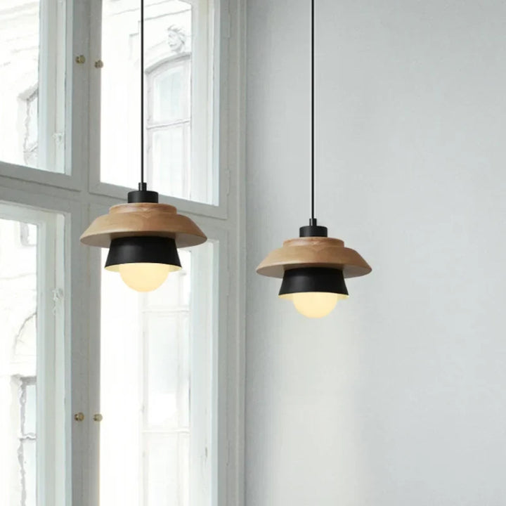 Nordic Wood Pendant Light | colorful Macaron Design