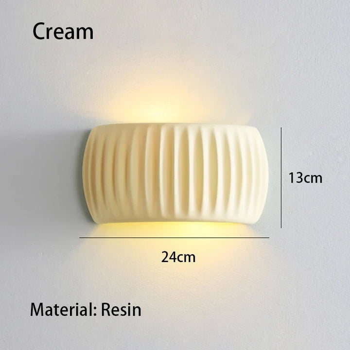 French Resin Wall Lamp | Textured Modern Sconce