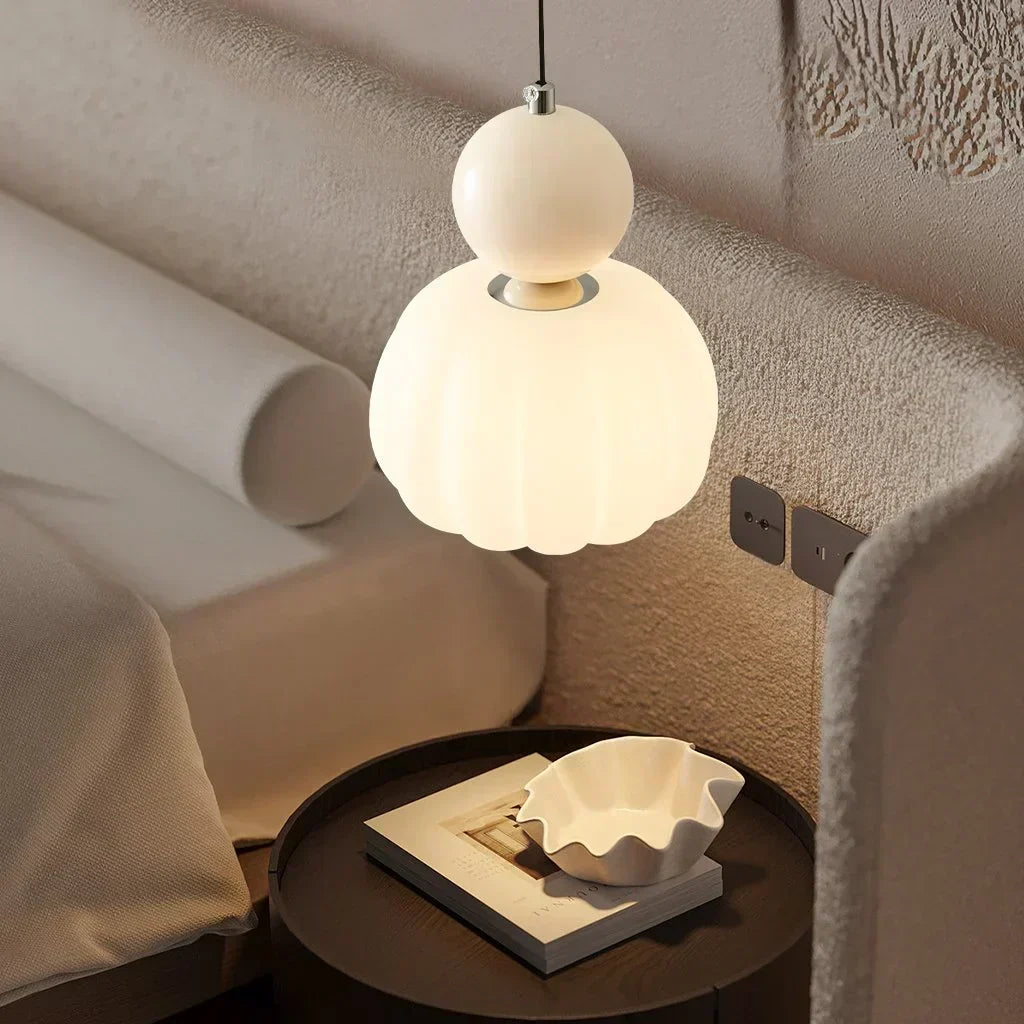 Nordic Pumpkin Pendant Light | Modern LED Ceiling Lamp