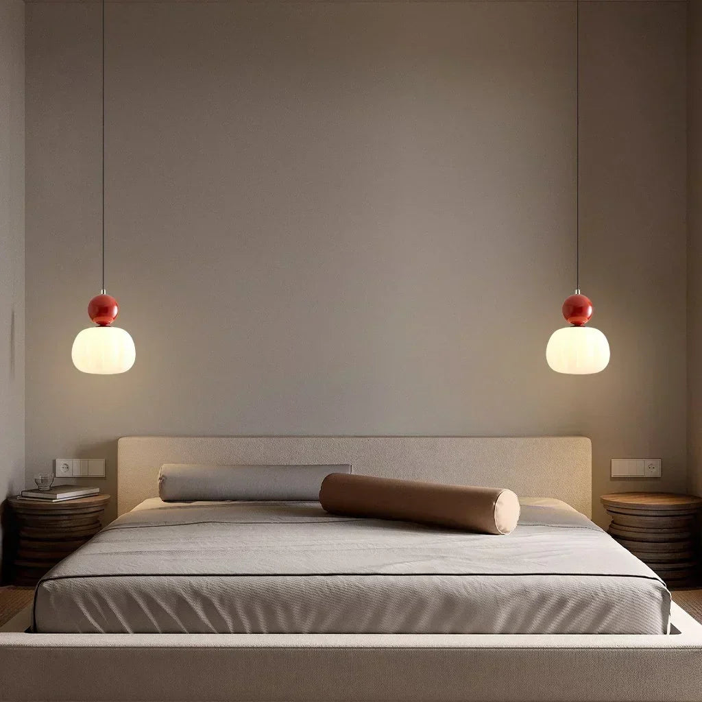 Nordic Pumpkin Pendant Light | Modern LED Ceiling Lamp