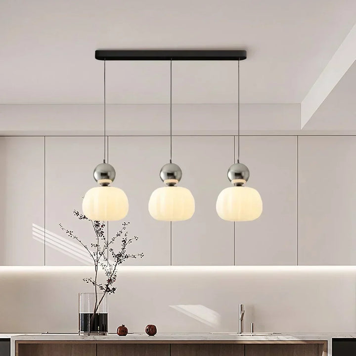 Nordic Pumpkin Pendant Light | Modern LED Ceiling Lamp