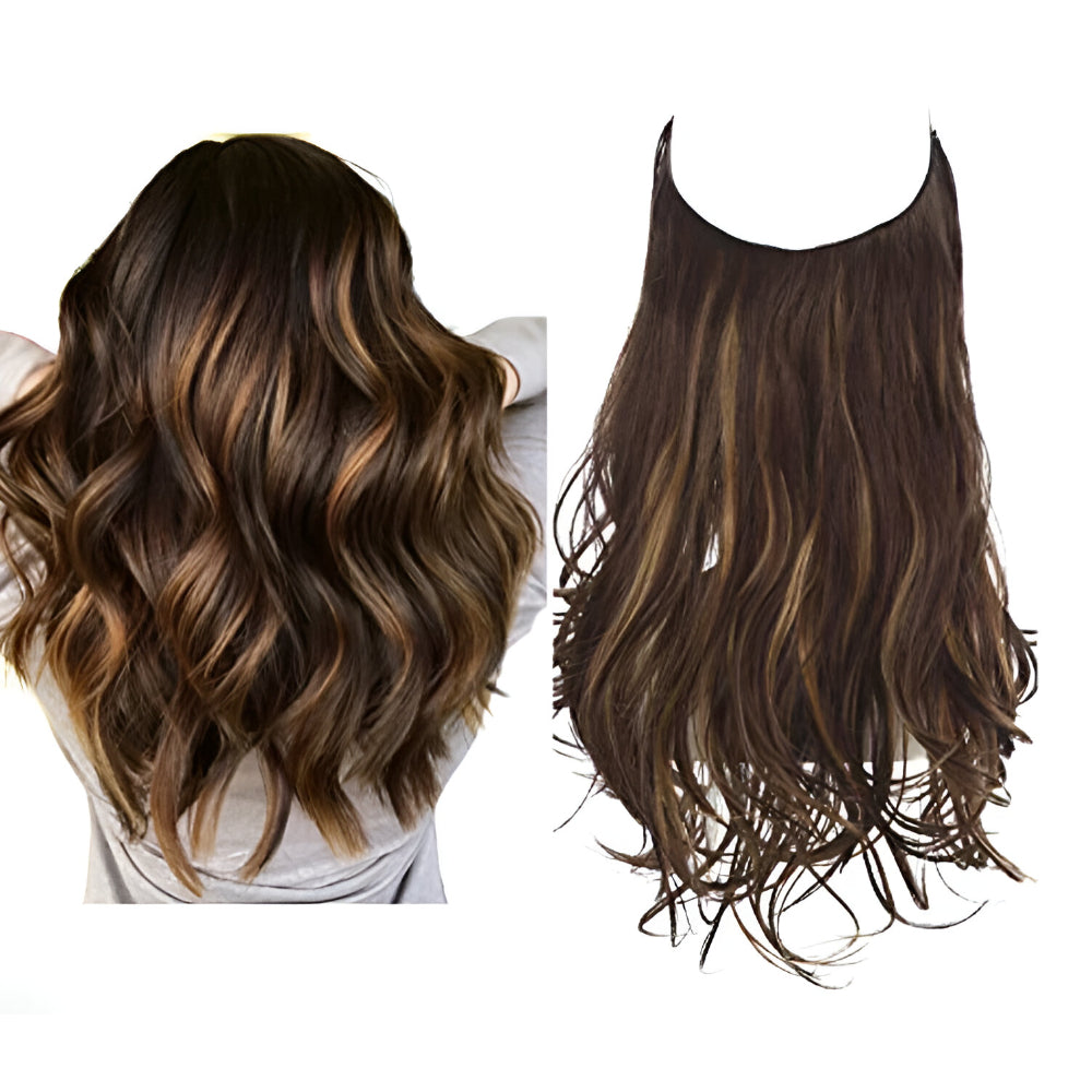 Hair Extensions Natural Wavy Human Hair Clip-In Long Volume Set