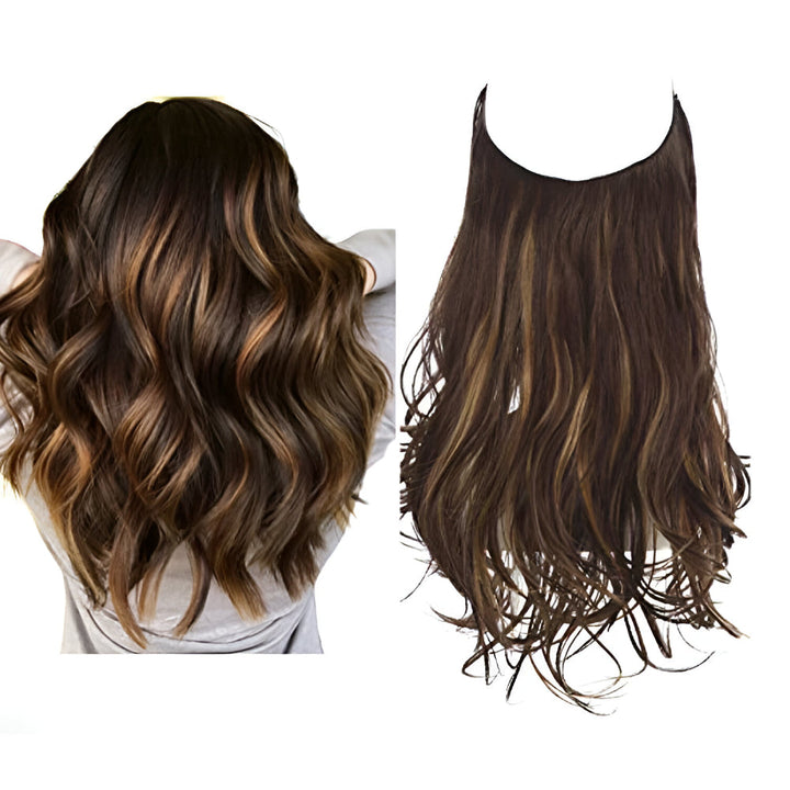 Hair Extensions Natural Wavy Human Hair Clip-In Long Volume Set