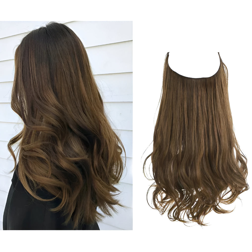 Hair Extensions Natural Wavy Human Hair Clip-In Long Volume Set