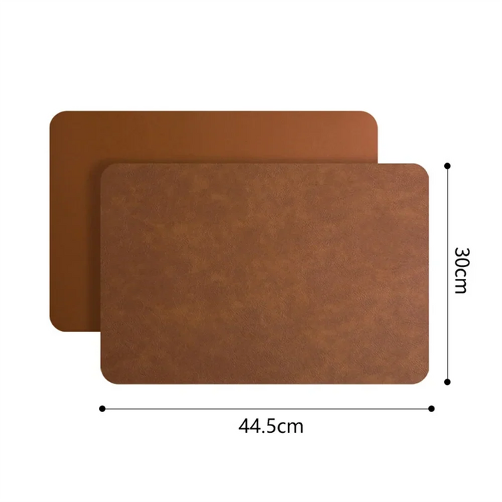DuoMat | Double-Sided Faux Leather Placemats | Heat Resistant &amp; Waterproof