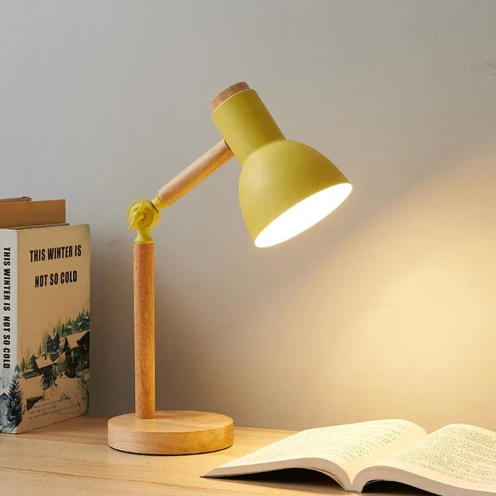 Nordic Wooden Desk Lamp | Adjustable Modern Table Light