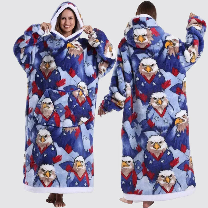 Blanket Hoodie Oversized Wearable Hooded Blanket Adult