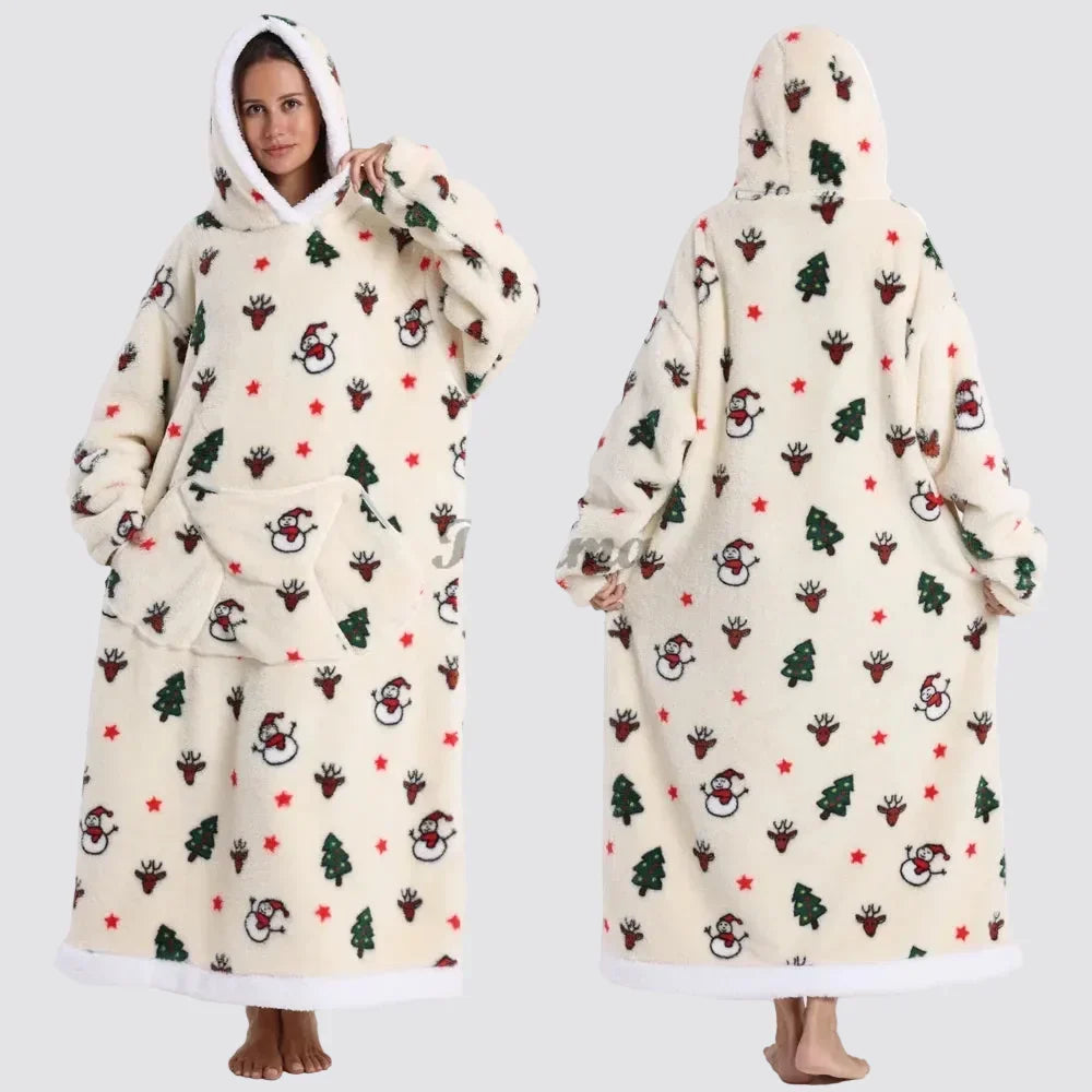 Blanket Hoodie Oversized Wearable Hooded Blanket Adult