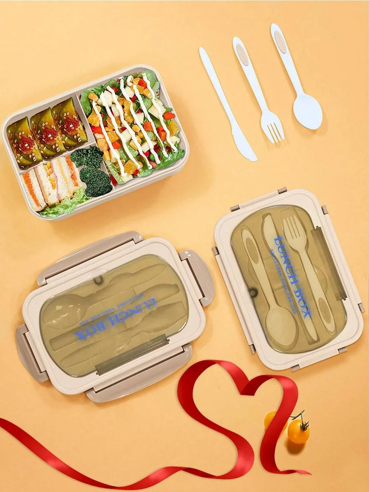 MealMate | Bento Lunch Box with Utensils | 4 Compartments &amp; Leak-Proof Design