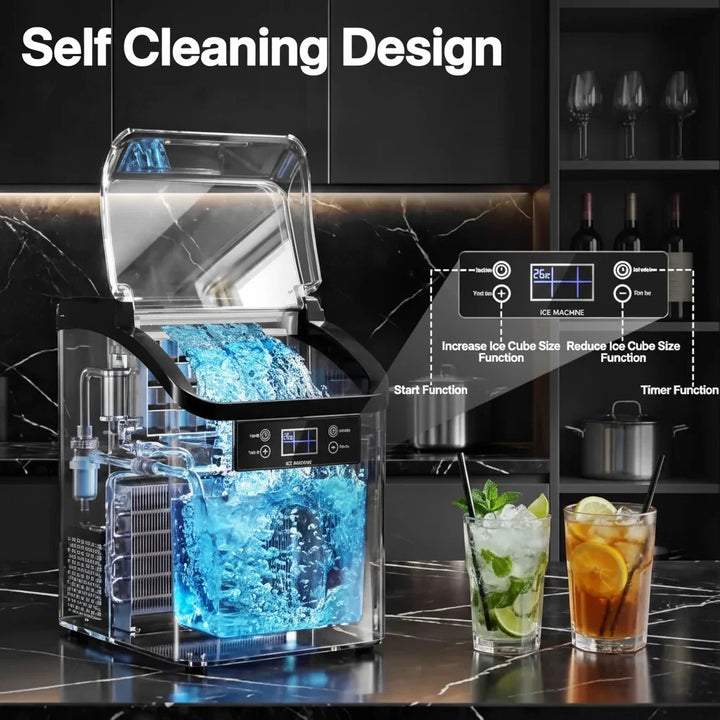 Ice Maker Machine Countertop Automatic Large Capacity Ice Cube Maker