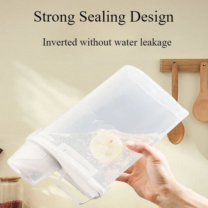 Airtight Grain Storage Container | 2.5L Rice, Cereal &amp; Flour Dispenser with Measuring Cup