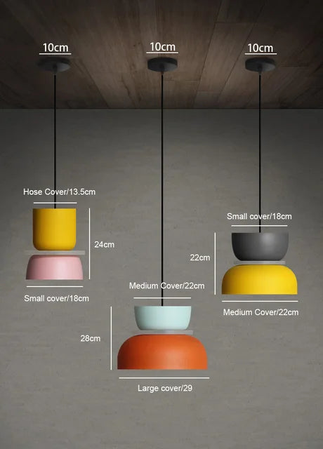 Nordic colorful Macaron Pendant Light | Scandinavian Charm