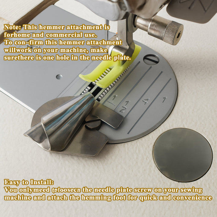 Sewing Hemmer Foot Stainless Steel Rolled Hem Tool Set