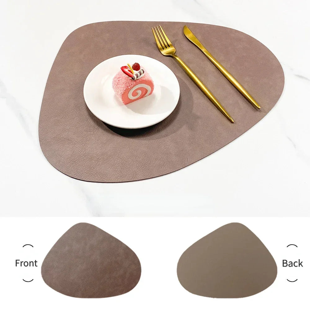 NordicDrop | Double-Sided Faux Leather Placemats | Non-Slip &amp; Heat Resistant