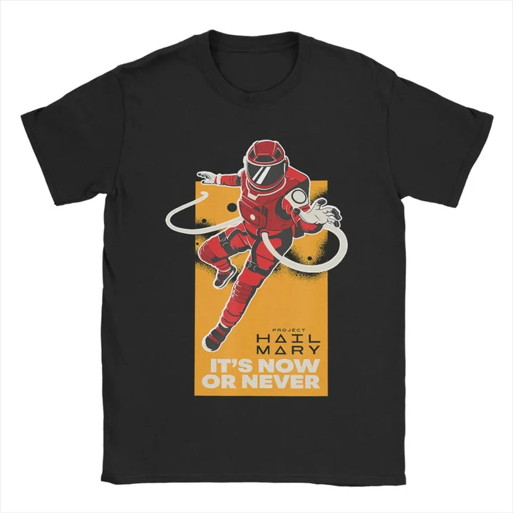 T Shirt Graphic Funny Space Design Project Rocky Casual Tee