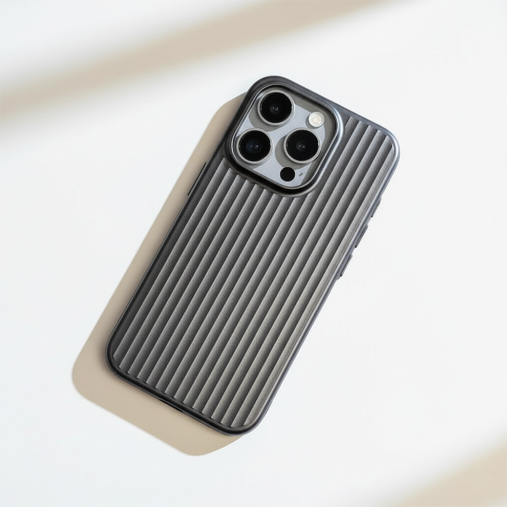 Phone Case Ribbed Hard Shell Protective Cover Design