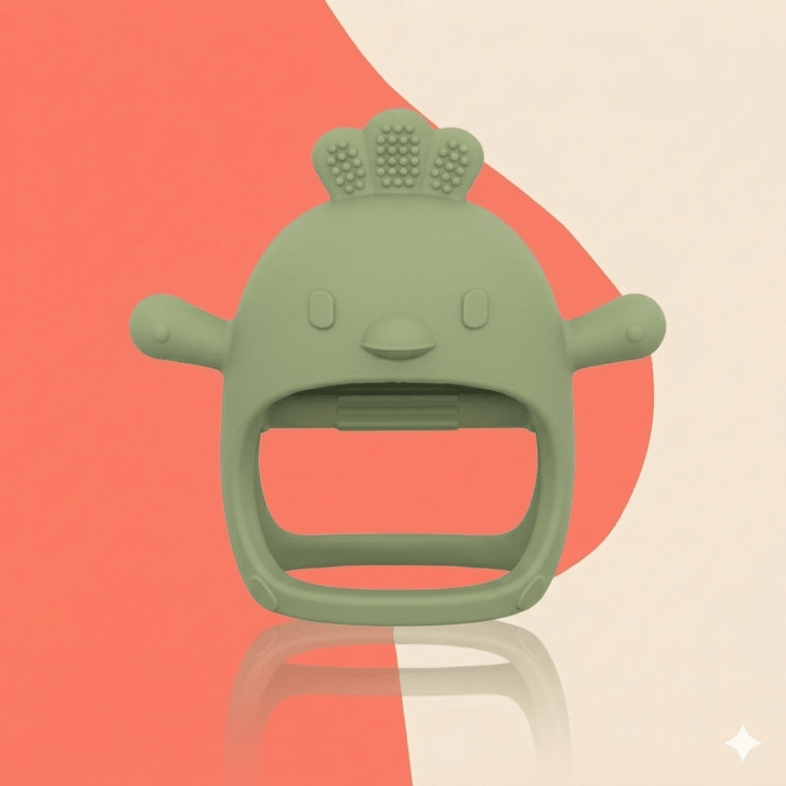 Baby Teething Mitten Silicone Chew Glove Soothing Sore Gums