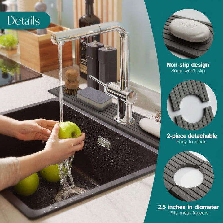 Sink Mat Diatomite Stone Faucet Drying Tray Kitchen Counter