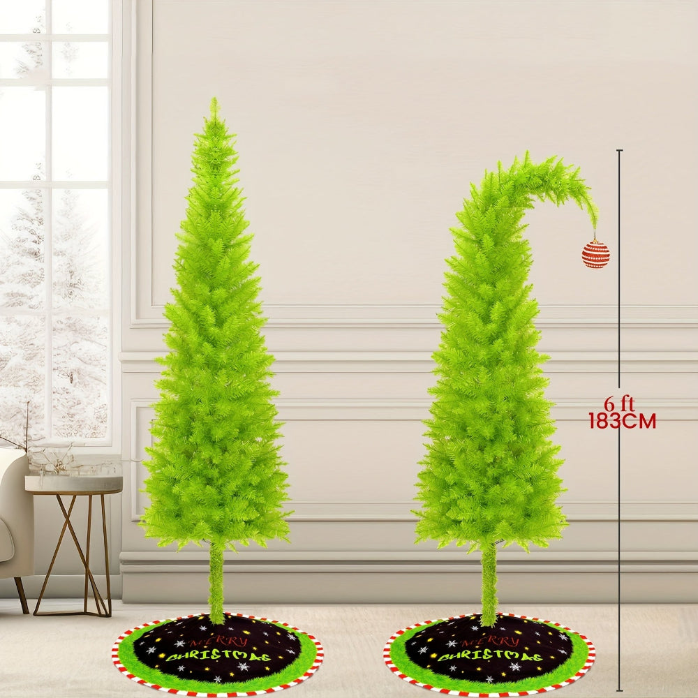 Christmas Tree Slim Artificial Floor Decor Home Seasonal Display