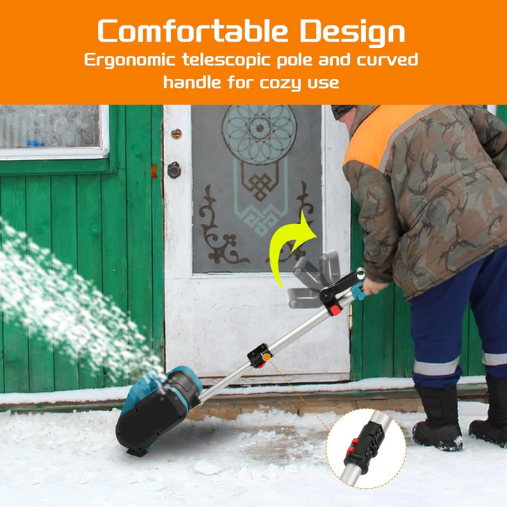 Snow Blower Cordless Battery Plastic Driveway Deck Sweeper