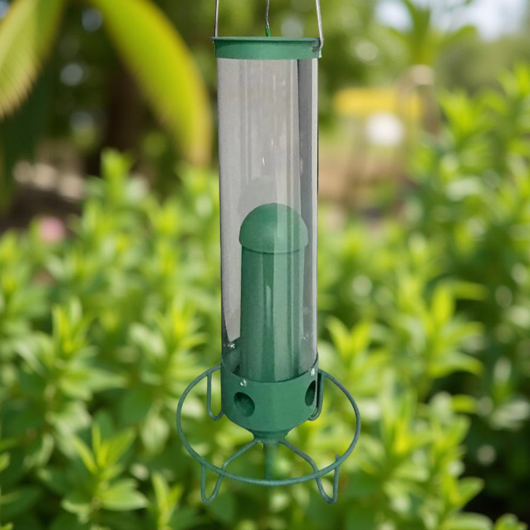 Bird Feeder Metal Squirrel Proof Hanging Outdoor Backyard Tube