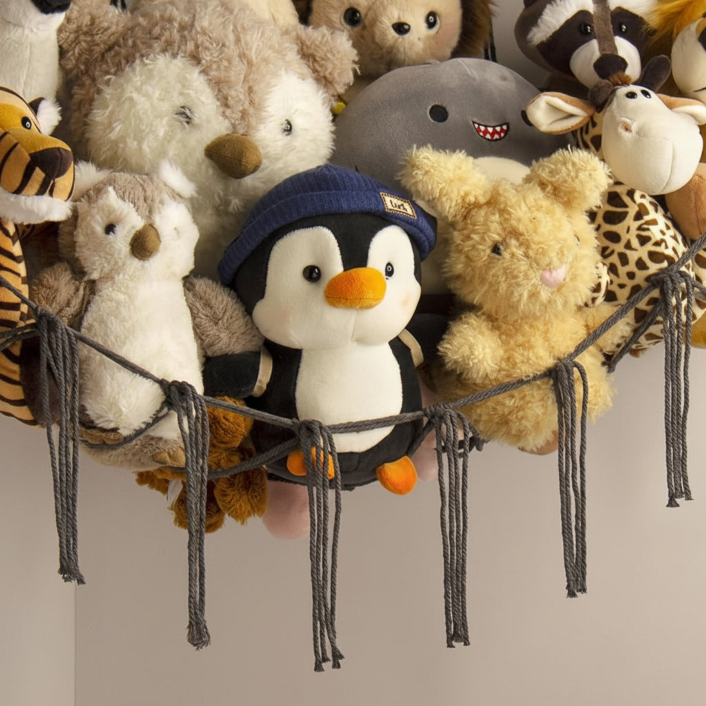 Hanging Toy Storage Hammock Macrame Organizer Stuffed Animals Decor
