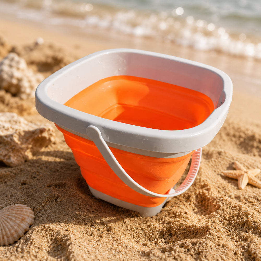 Summer Beach Toys Foldable Sand Bucket Kids Outdoor Play Set