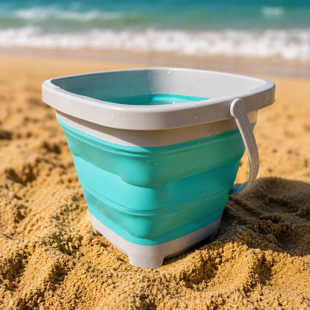 Summer Beach Toys Foldable Sand Bucket Kids Outdoor Play Set