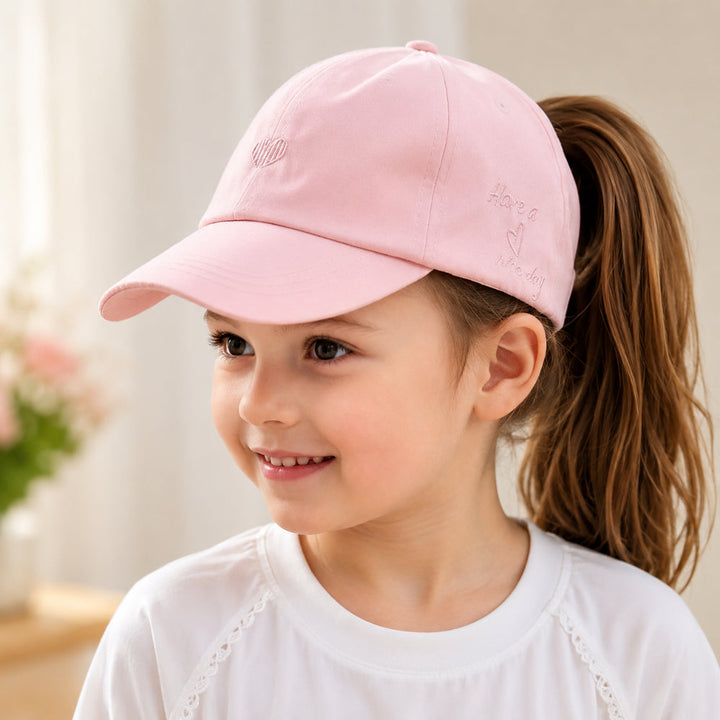 Summer Kids Baseball Cap Ponytail Sun Protection Hat