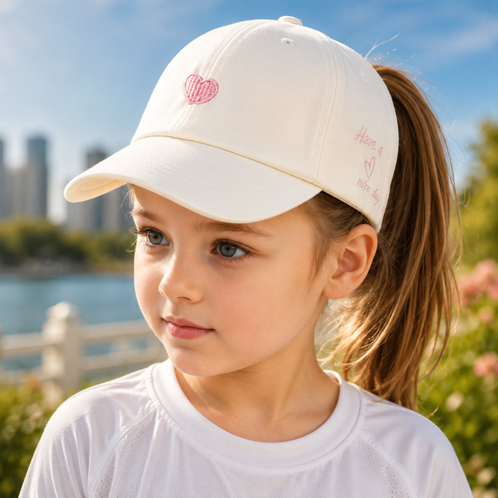 Summer Kids Baseball Cap Ponytail Sun Protection Hat