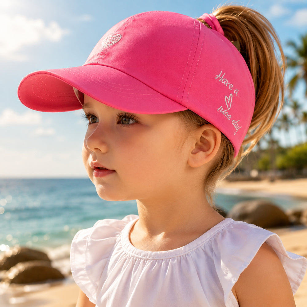 Summer Kids Baseball Cap Ponytail Sun Protection Hat